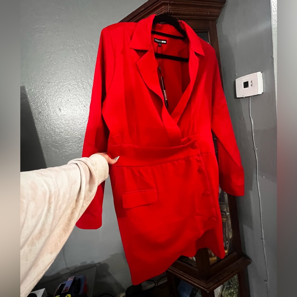 Red Blazer Dress - FashionNova - 1X - NWT